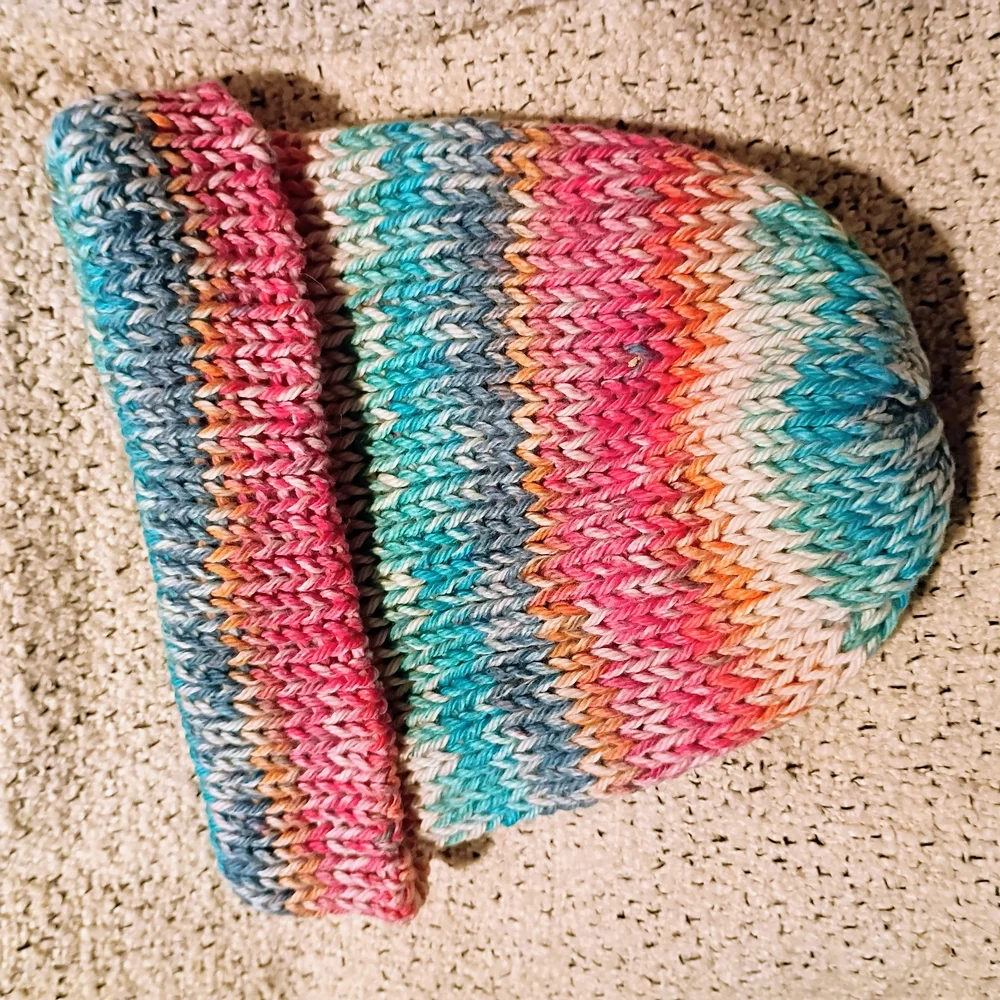 Multicolor Knit Women's Beanie - Picture 1 of 2